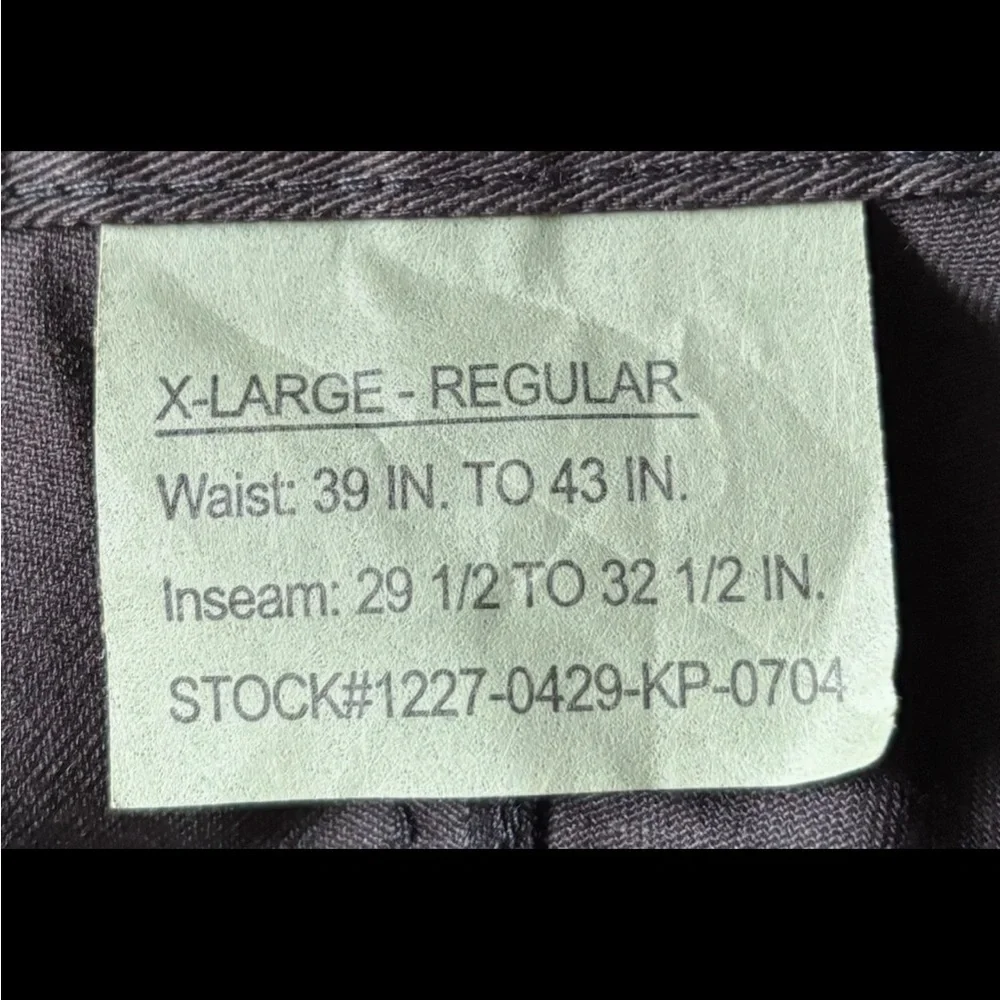 NWT Rothco Battle Dress Uniform Men’s Black Cargo Pants Size XL. 39/43